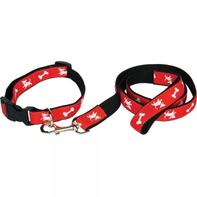 Image of Printed Satin Applique Dog Collar